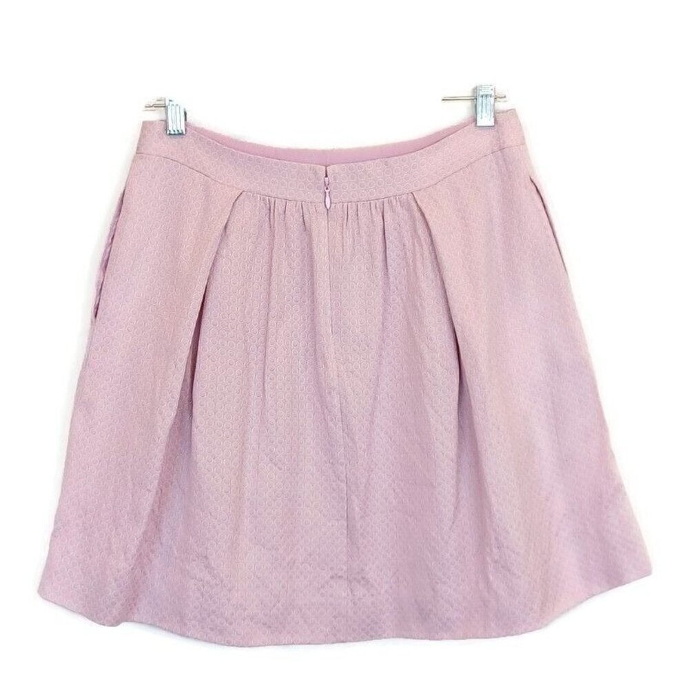 J Crew Women Skirt Purple Sz 4 Pleats Skater Lined Preppy Classic Pastel Easter - Picture 5 of 13